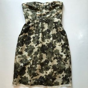 J. CREW 100% Silk Strapless Dress